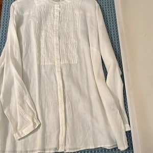 L.L. Bean white linen tunic - size 1X